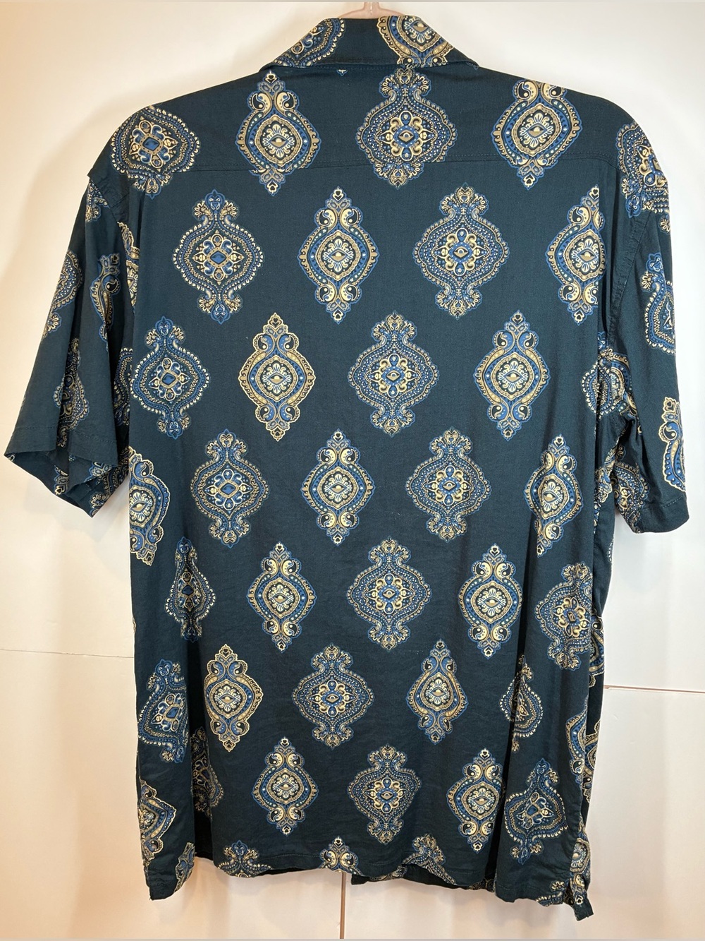 Billabong Men's Large Paisley Camp Shirt Organic Cotton Viscose Button Up - Picture 4 of 7